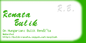 renata bulik business card